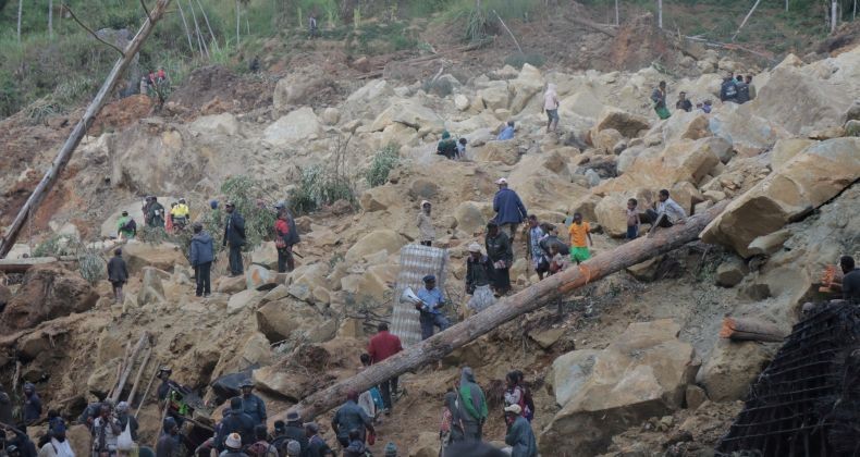 Penampakan Dahsyatnya Longsor Papua Nugini Timbun 2.000 Orang, Batu-Batu Besar Berserakan