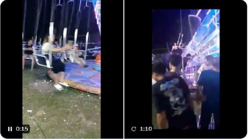 Viral Wahana Pasar Malam Ambruk di Way Kanan, Sejumlah Orang Luka-Luka