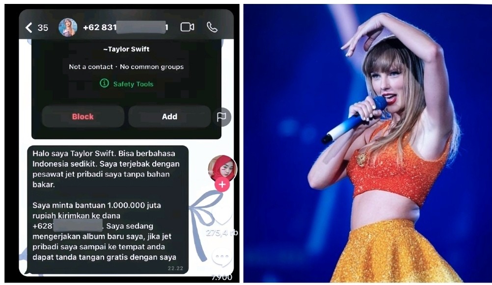 Viral Perempuan Nyamar Jadi Taylor Swift Pinjam Uang Rp1 Juta, Imbalan Tanda Tangan Gratis