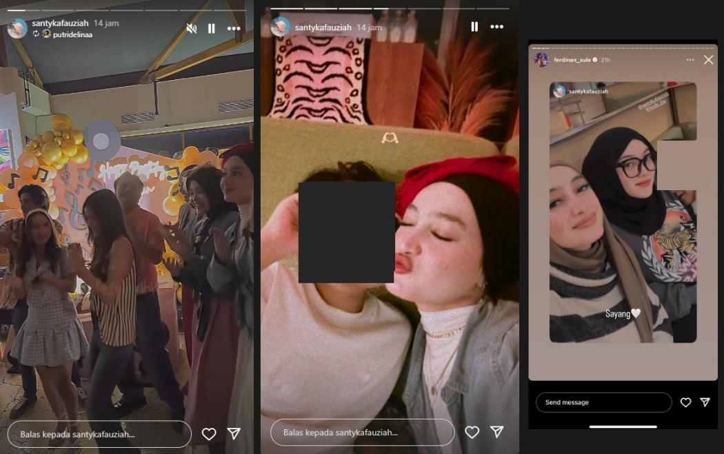 Jawab Tudingan Tak Dekat dengan Anak Sule, Santyka Fauziah Pamer Foto Bareng Ferdi dan Putri Delina 