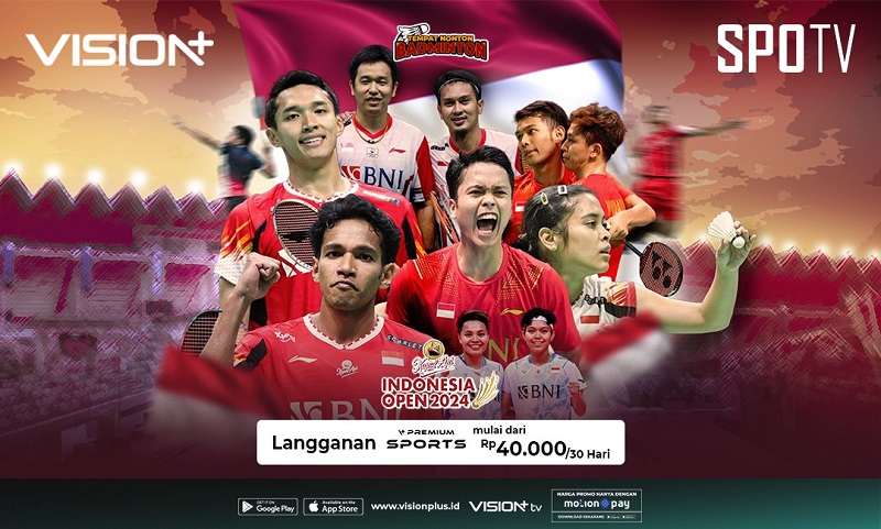 Link Live Streaming Indonesia Open 2024, Saksikan di Vision+