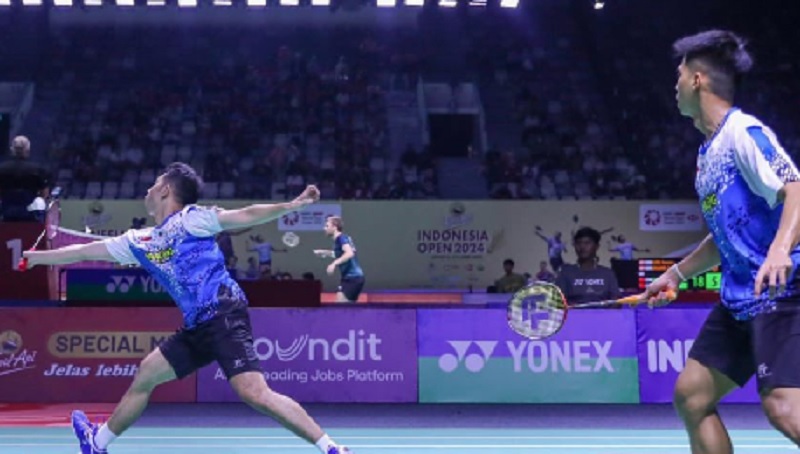Sabar/Reza Lolos ke Perempat Final Indonesia Open 2024 usai Libas Peraih Emas Olimpiade Tokyo