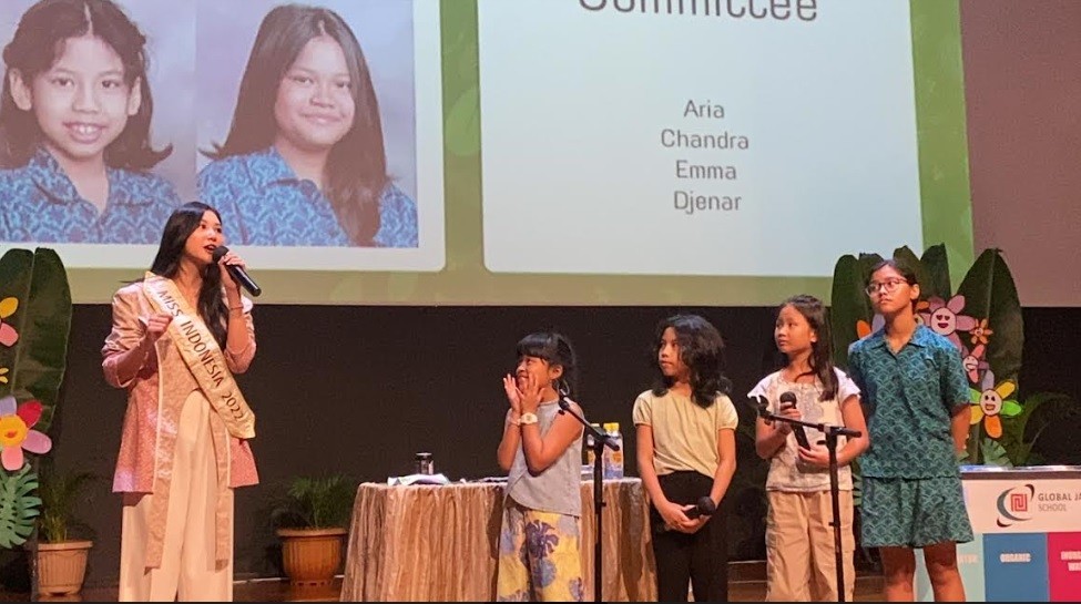 Miss Indonesia 2022 Audrey Vanessa Jadi Inspirasi Siswa Global Jaya School untuk Peduli Lingkungan