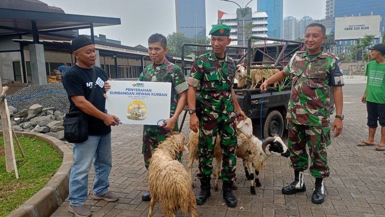 Terima Hewan Kurban dari MNC Peduli, Kodim 0503 Jakarta Barat Apresiasi
