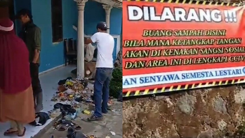 Viral Warga Kembalikan Sampah Dibuang Sembarangan ke Rumah Pelaku, Langsung Dihamburkan