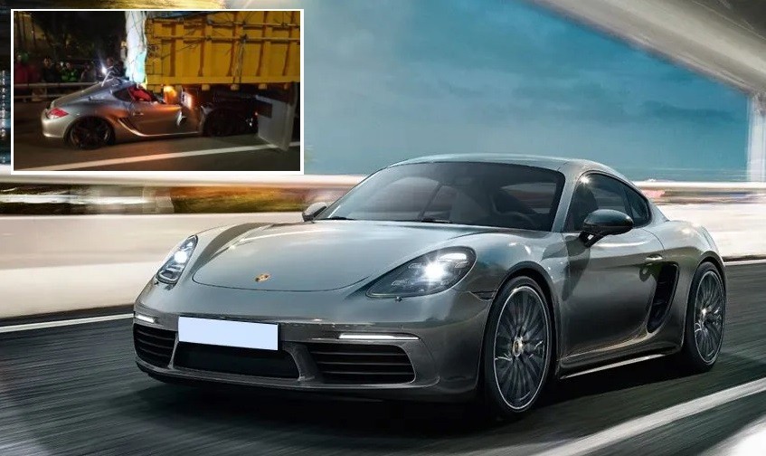 Porsche 718 Cayman Ringsek Tabrak Truk, Ngeri Segini Harganya