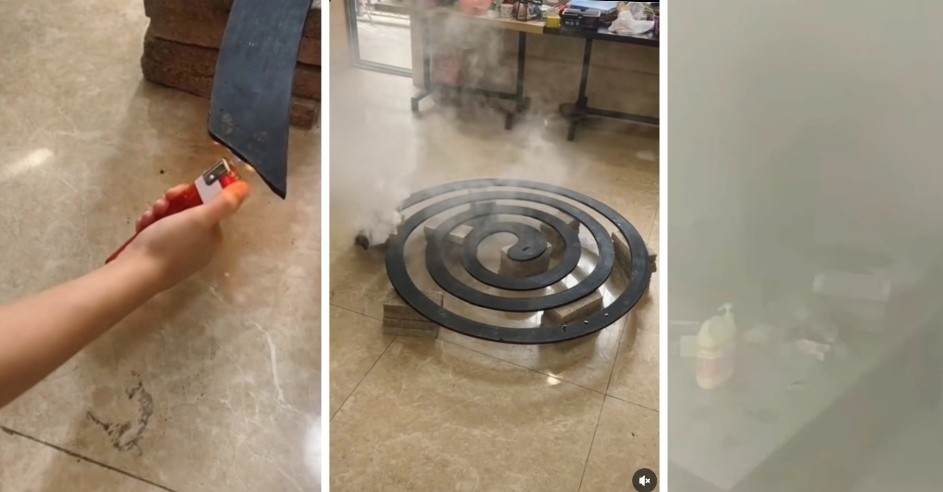 Viral Pria Bakar Obat Nyamuk Berukuran Raksasa, Netizen: Ini Mah Ngusir 1 Komplek