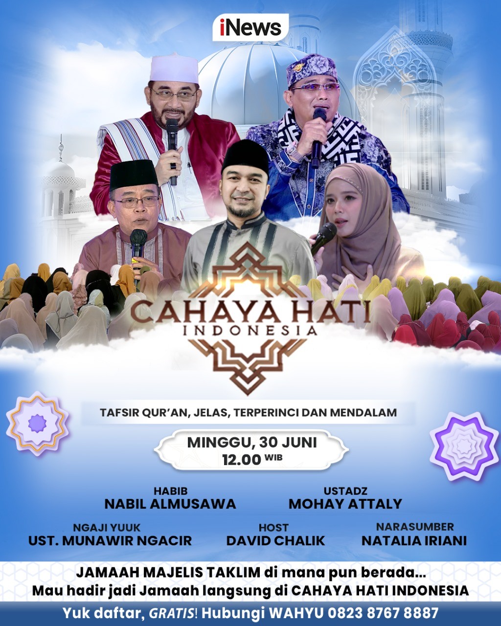 Jangan Lewatkan Kisah Wanita Mualaf Menjemput Hidayah di Cahaya Hati Indonesia Hari Ini Pukul 12.00 WIB di iNews   Saksikan