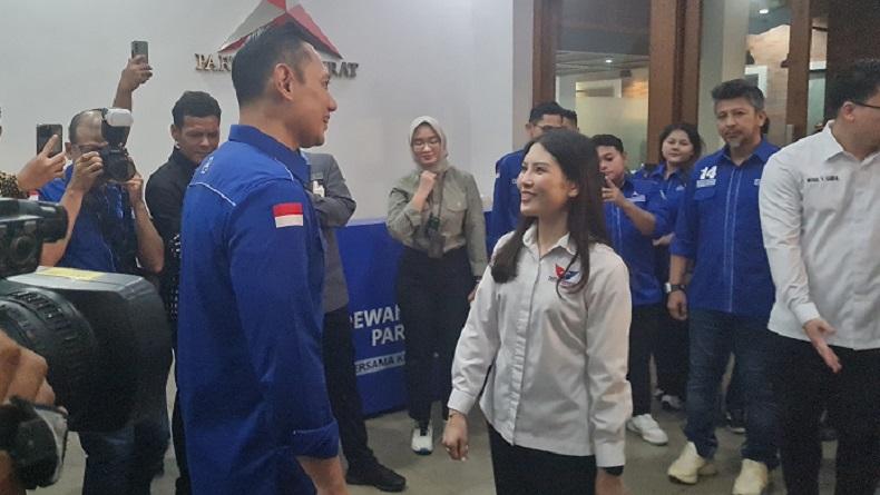 Angela Tanoesoedibjo bersama Petinggi Partai Perindo Kunjungi Kantor DPP Partai Demokrat