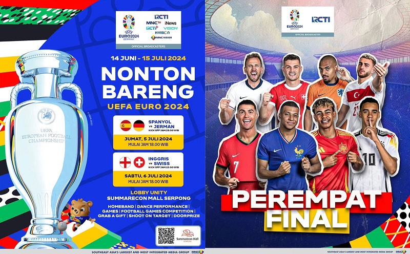 Perempat Final Euro 2024 Makin Seru! RCTI Gelar Nobar di Serpong
