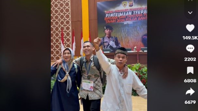 Viral Anak Sopir Lolos Bintara Polri di Polda Banten, Sempat 10 Kali Gagal Tes