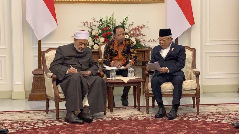Bertemu Grand Sheikh Al-Azhar, Wapres Sebut Islam Bukan Agama Kekerasan tapi Penuh Toleransi