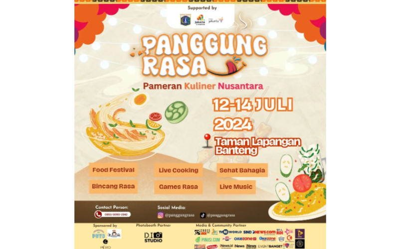 Panggung Rasa Indonesia 2024 akan Digelar, Sajikan Kenikmatan Kuliner Nusantara