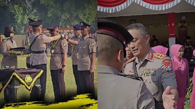 Momen Haru 4 Anak Yatim Piatu Dilantik Kapolda Jatim Jadi Bintara Polri