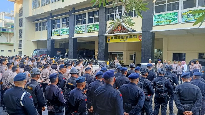 Polda Sumbar Gelar Apel Pasukan, Pastikan Kelancaran PSU DPD RI Pemilu 2024