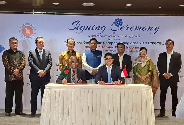 Dukung Transisi Energi, Pertamina NRE Sepakat Kembangkan Energi Terbarukan di Bangladesh