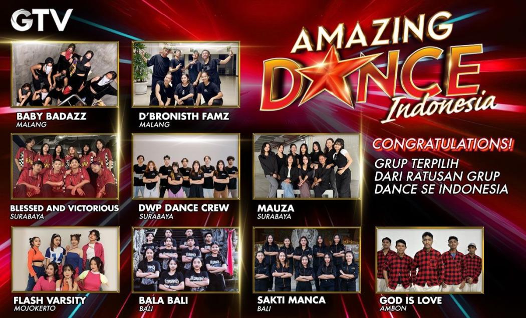 Congratulations, 9 dari 35 Grup Ini Lolos Audisi Amazing Dance Indonesia