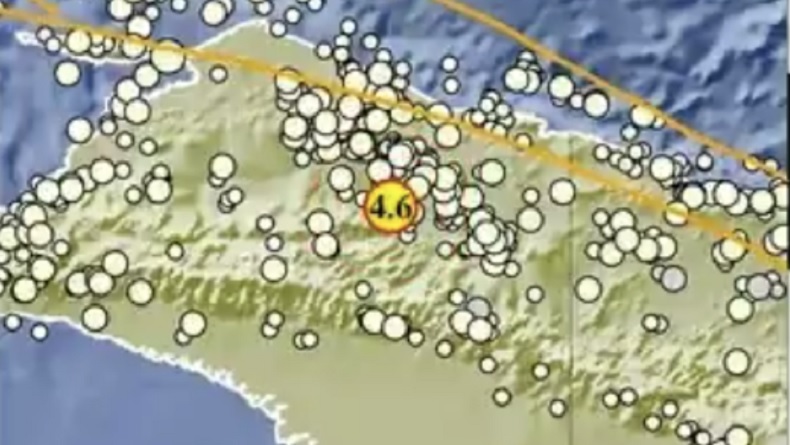 Gempa M4,6 Guncang Yalimo Papua, Berada di 56 Km Barat Laut