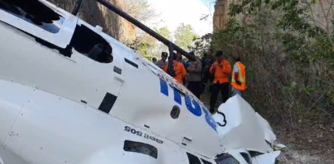 Breaking News, Helikopter Tur Wisata Jatuh di Kuta Selatan Bali