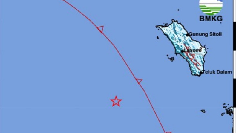 Gempa Terkini M5,7 Guncang Nias Barat