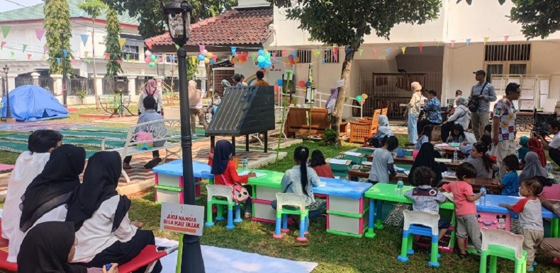 Kampanye Budaya Baca, Kemensos Buka Taman Ramah Disabilitas di Bekasi