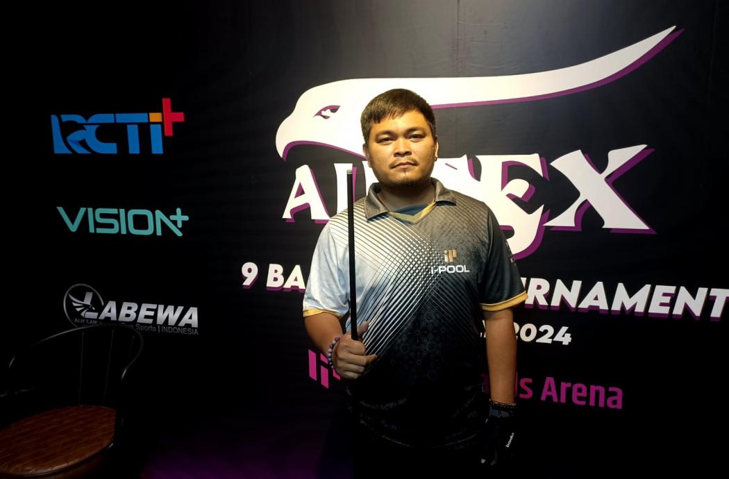 Leo Puluhulawa Mantapkan Persiapan jelang PON Aceh-Sumut 2024 di Aileex 9 Ball Open Tournament 2024 