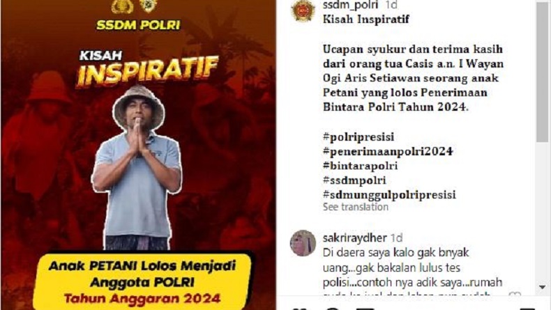 Kisah Inspiratif Anak Petani asal Bali Lolos Jadi Bintara Polri, Tak Ada yang Tak Mungkin