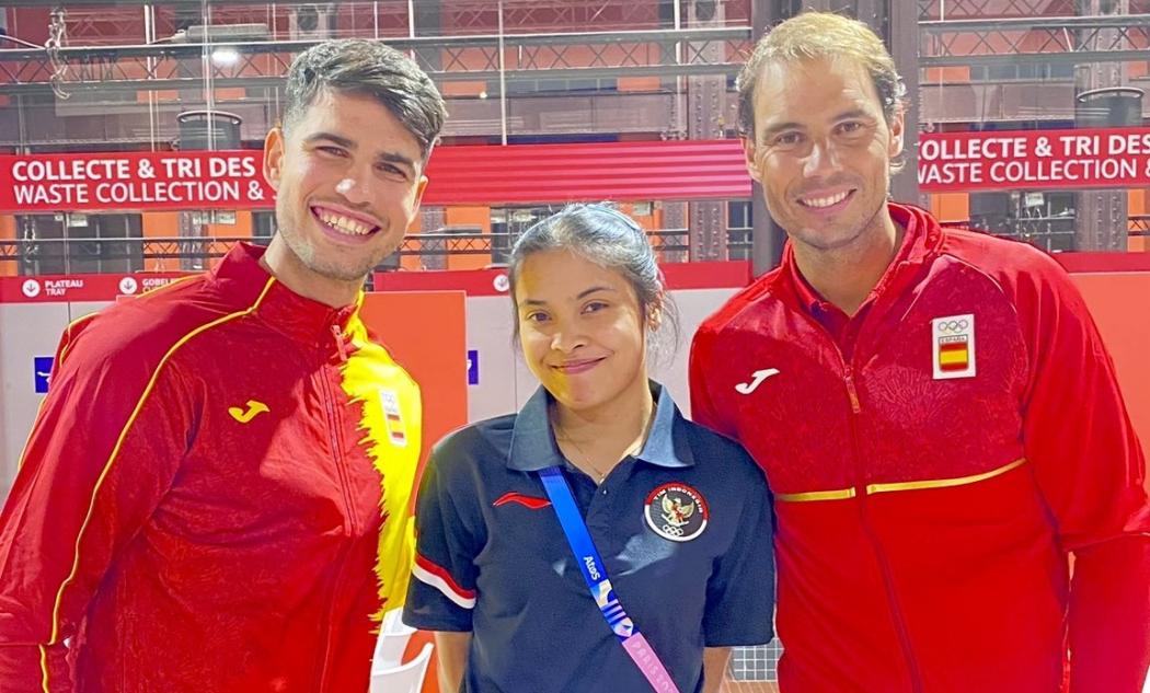 Gregoria Bikin Geger Dunia usai Foto Bareng Carlos Alcaraz-Rafael Nadal, Jadi Berita di Media Asing