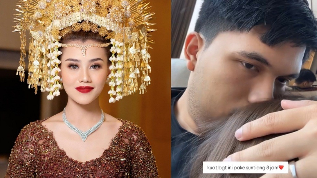 Momen Mesra Thariq Halilintar Cium Kepala Aaliyah usai 8 Jam Pakai Suntiang