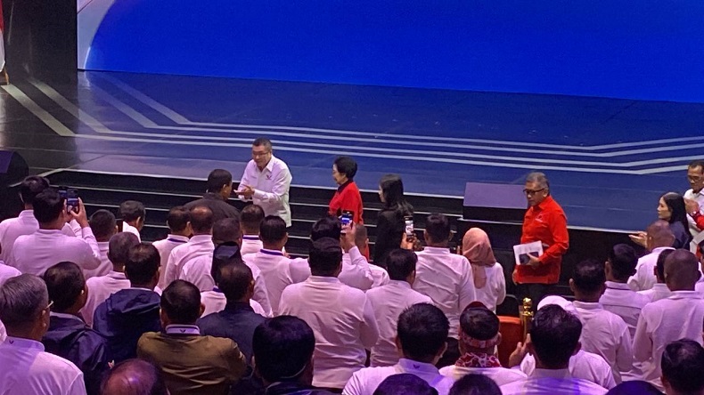 Hadiri Mukernas, Megawati Disambut Hangat Kader Partai Perindo