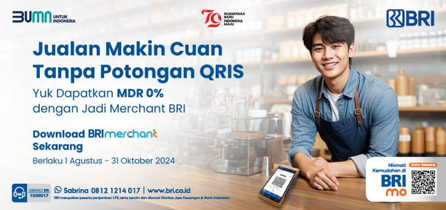 Nikmati Transaksi QRIS Tanpa Biaya di BRI Merchant, Ini Caranya!