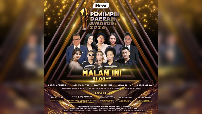Jangan Lewatkan! PEMIMPIN DAERAH AWARDS 2024, Malam Ini Hanya di iNews