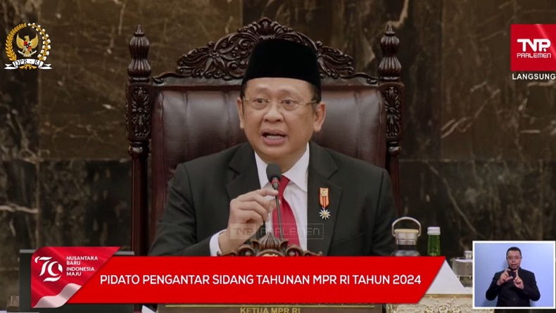 Ketua MPR Sapa Ketum-ketum Parpol di Sidang Tahunan: Pak Bahlil Ada Nggak?