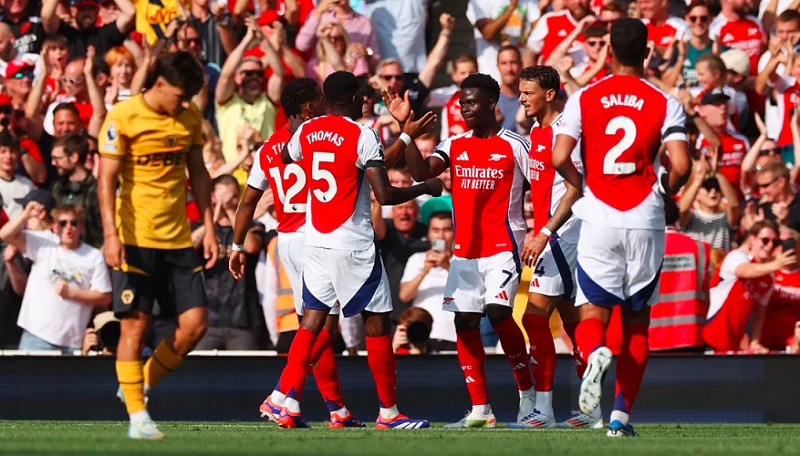 Hasil Liga Inggris 2024-2025, Arsenal Libas Wolverhampton, Everton Dipermalukan Brighton