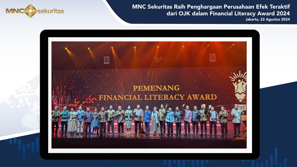 Top! MNC Sekuritas Raih Penghargaan Perusahaan Efek Teraktif dari OJK di Financial Literacy Award 2024 