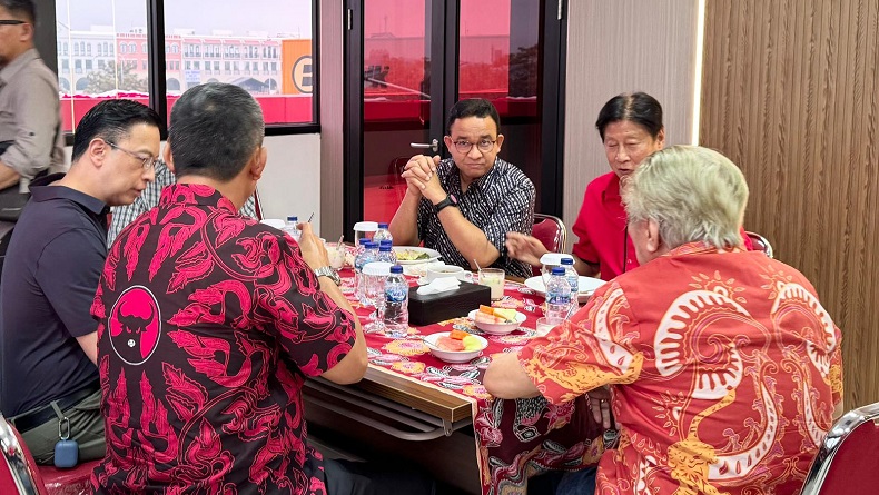 Momen Anies Disambut Hangat DPD PDIP Jakarta, Diajak Makan Siang Bareng