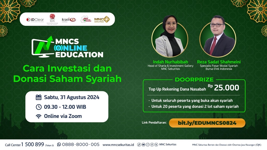 Cara Investasi dan Donasi Saham Syariah Dikupas Tuntas di Webinar Pekan Ini!