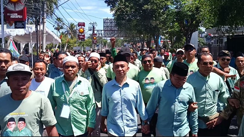 Luthfi-Wahid yang Diusung Partai Perindo Ajak Relawan Tebar Kesejukan di Pilkada Lombok Timur