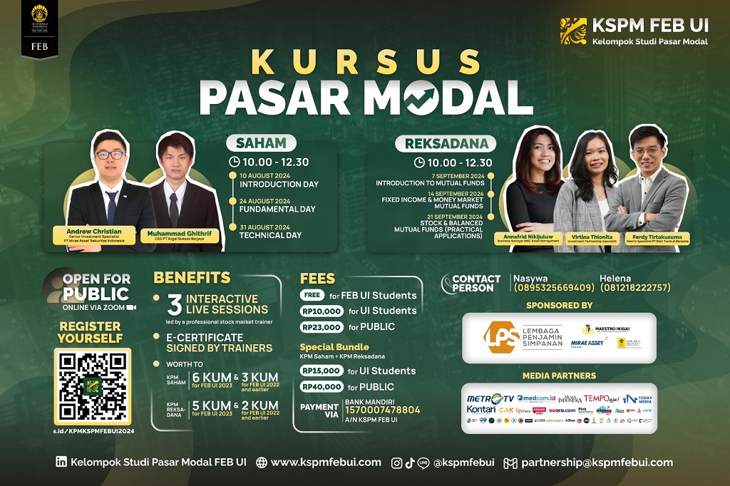 Gandeng MNC Asset Management, KSPM FEB UI Gelar Webinar Kursus Sekolah Pasar Modal