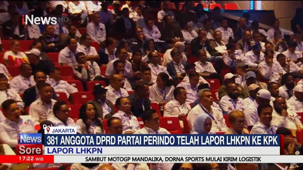 Seluruh Anggota Legislatif Partai Perindo Lapor LHKPN
