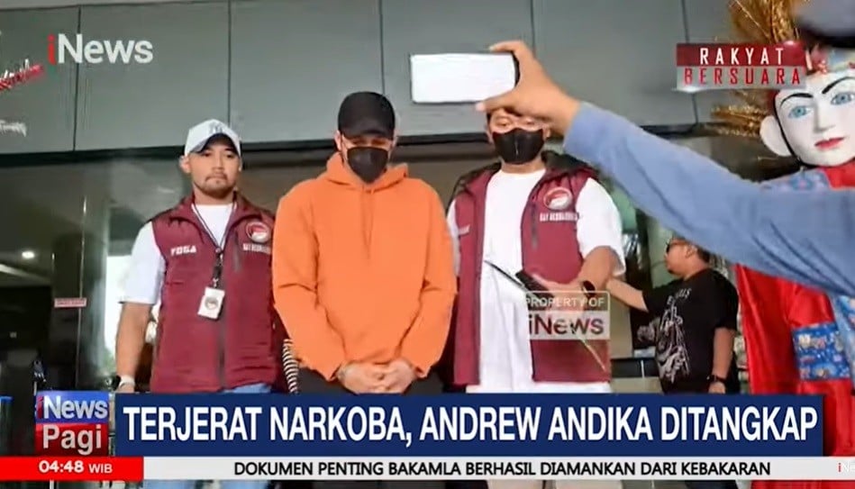 Positif Konsumsi Narkoba, Andrew Andika dan 5 Temannya Jalani Pemeriksaan Insentif