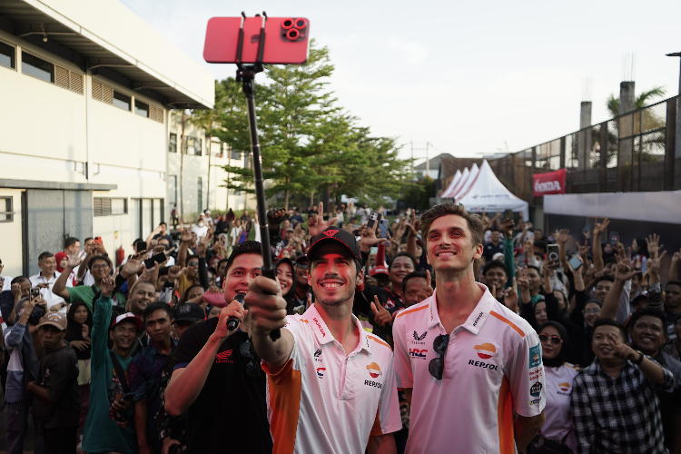 Joan Mir dan Luca Marini Sapa Konsumen Honda sebelum Mengaspal di Mandalika