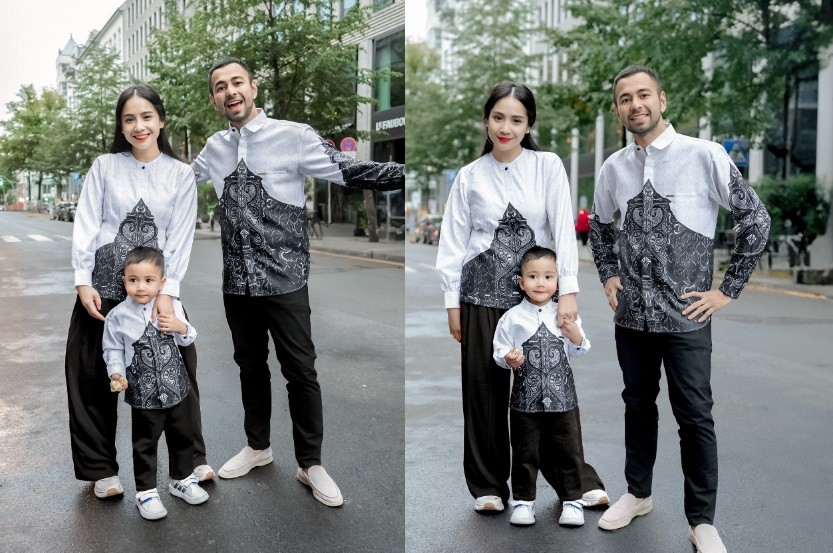Potret Raffi Ahmad dan Nagita Slavina Bangga Pakai Batik di Berlin: Auranya MasyaAllah