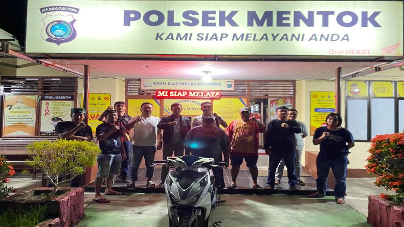 Polisi Tangkap Penadah Motor Curian di Bangka Barat