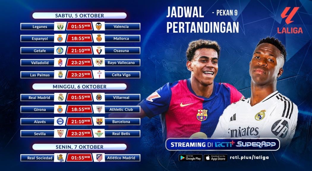 Jadwal Dan Link Streaming La Liga Spanyol Pekan Ini Di RCTI+ SuperApp ...