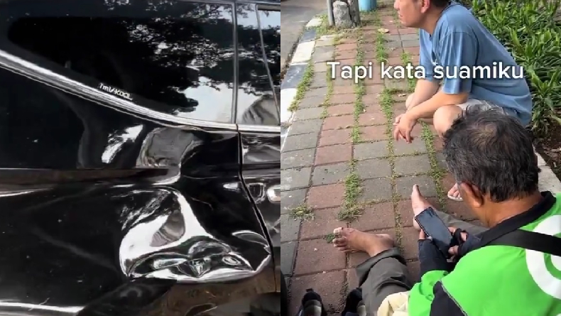 Viral Pajero Penyok Ditabrak Driver Ojol, Reaksi Pemilik Mobil Bikin Netizen Tersentuh