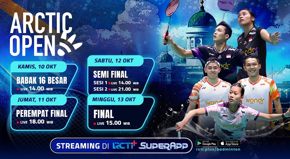 Jadwal dan Link Live Streaming Arctic Open 2024 di RCTI+ SuperApp