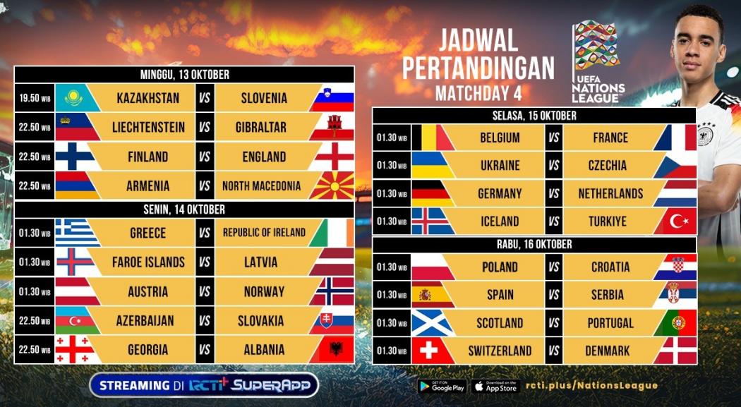 Jadwal Live Streaming UEFA Nations League Pekan Ini di RCTI+ SuperApp: Big Match Jerman Vs Belanda