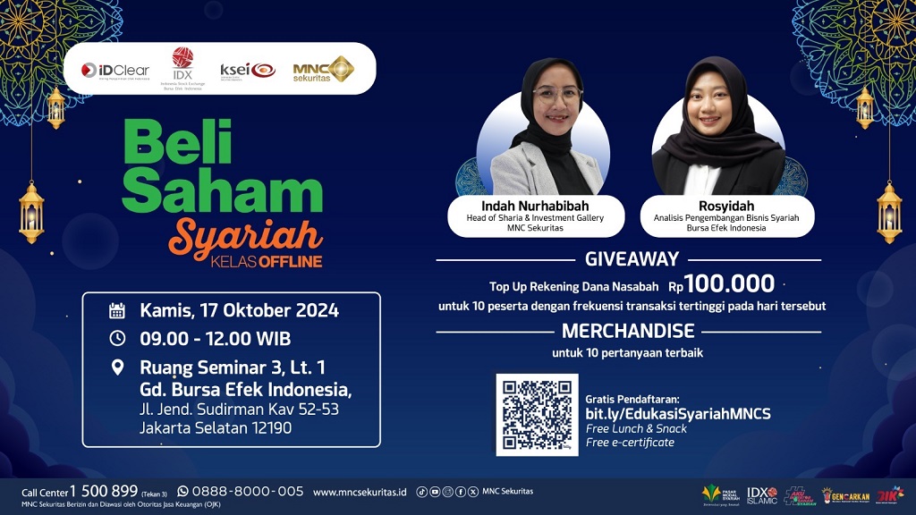 Yuk Daftar! MNC Sekuritas dan BEI Buka Kelas Gratis 'Beli Saham Syariah'