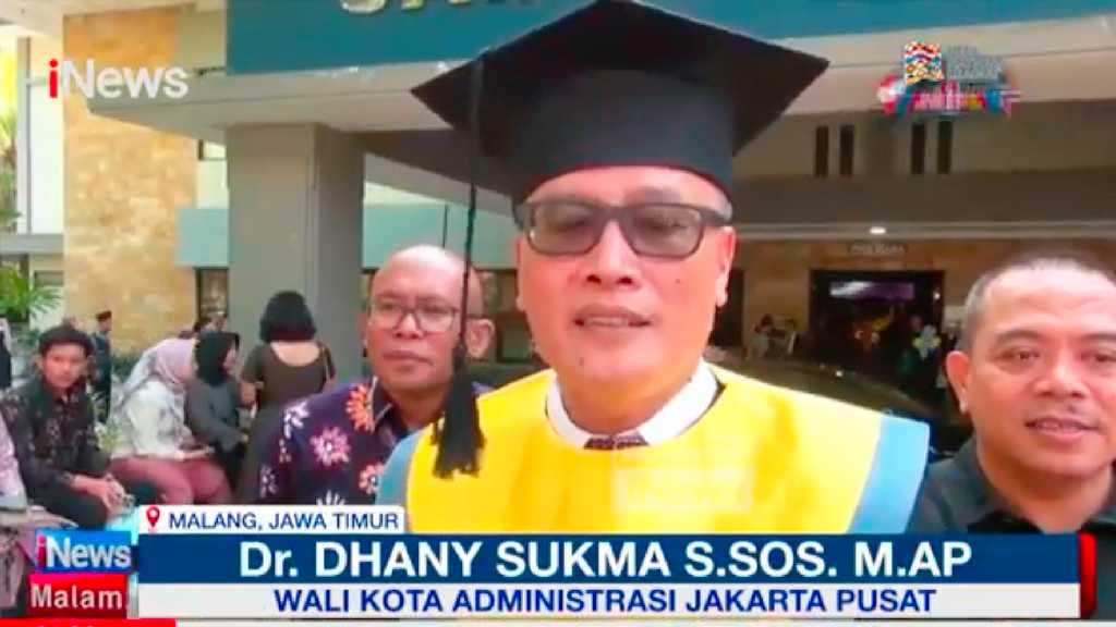 Wali Kota Jakarta Pusat Dhany Sukma Raih Gelar Doktor dari Universitas Brawijaya 